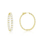 Diana M Jewels - Women's Lab Grown Inside Out Diamond Hoops Earrings