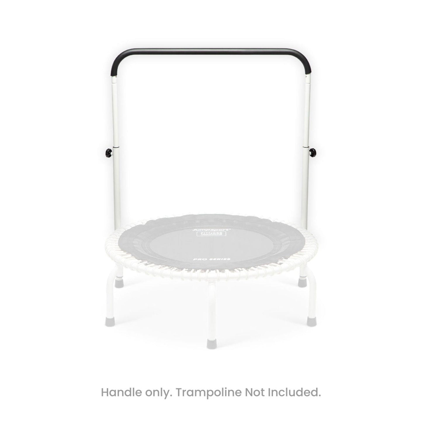 Barra de exercícios JumpSport de 39 polegadas para trampolins de fitness com pernas arqueadas, branca