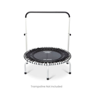 Barra de exercícios JumpSport de 39 polegadas para trampolins de fitness com pernas arqueadas, branca