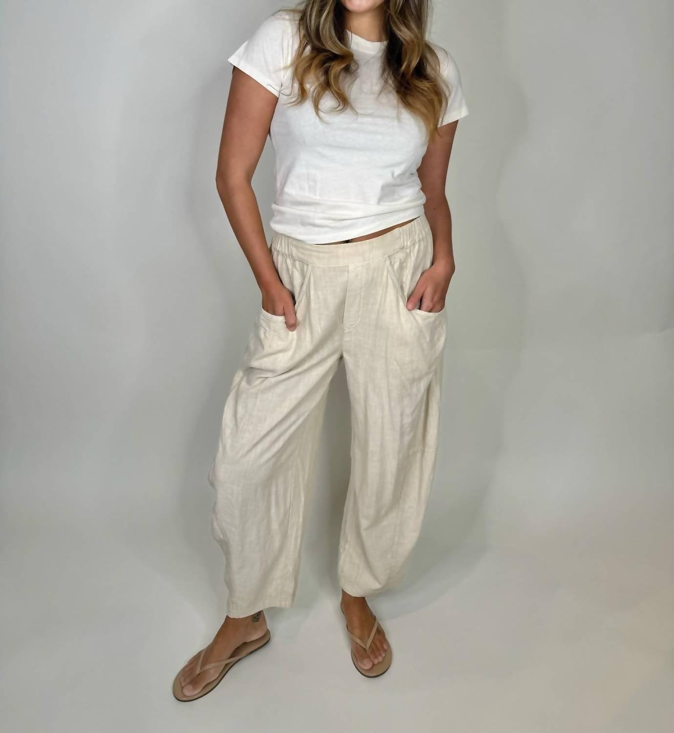 Free People - High Road Solid Pull-on Barrel Pants