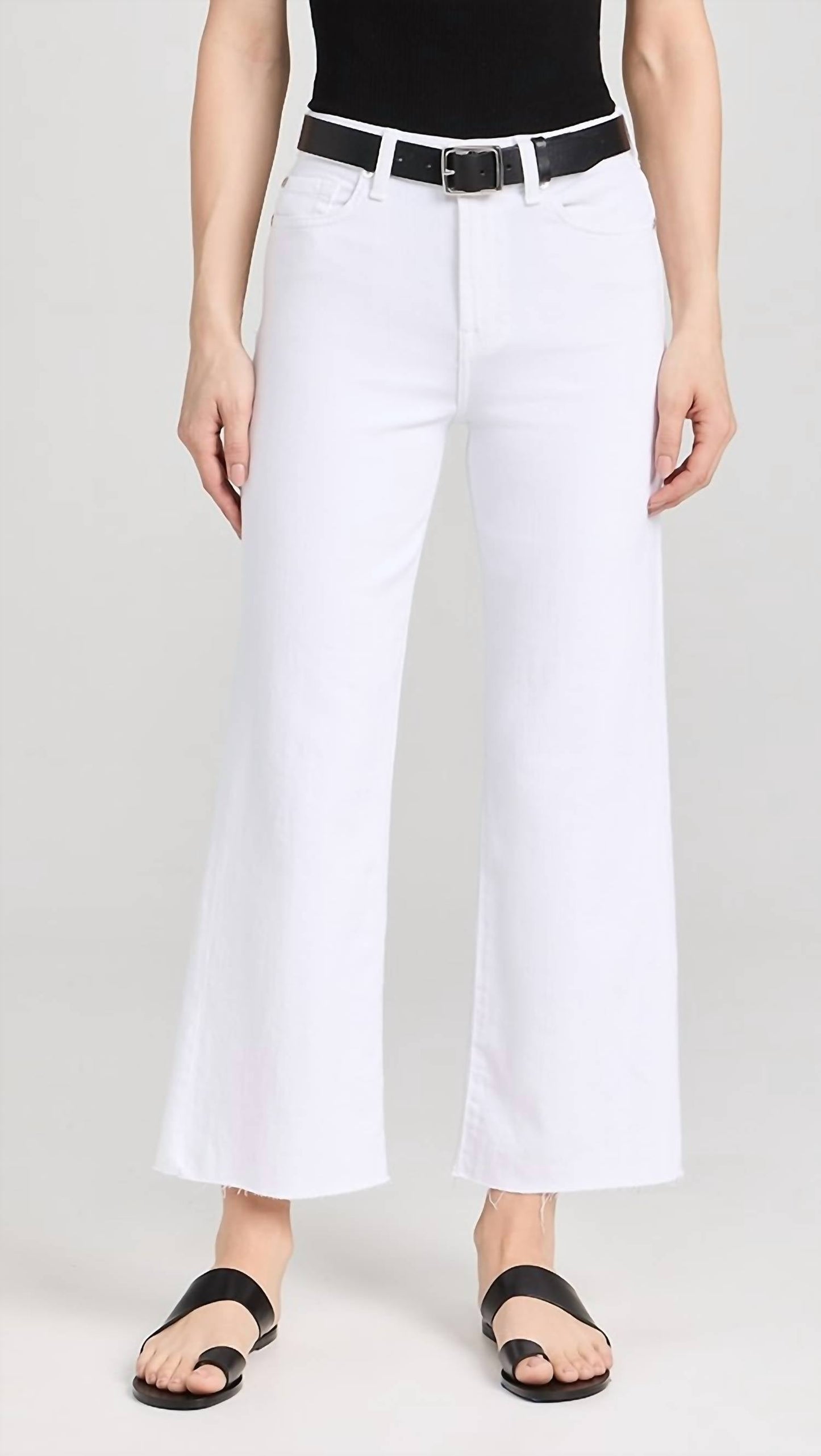 7 For All Mankind - Cropped Alexa with Cut Hem Jeans