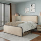 Modern Bed With Curved Upholstered Headboard and Footboard