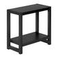 Accent Side Table Narrow Small 2-Tier Contemporary Modern