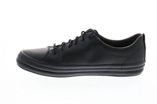 Camper - Tênis Feminino Euro de Couro Preto com Cadarço