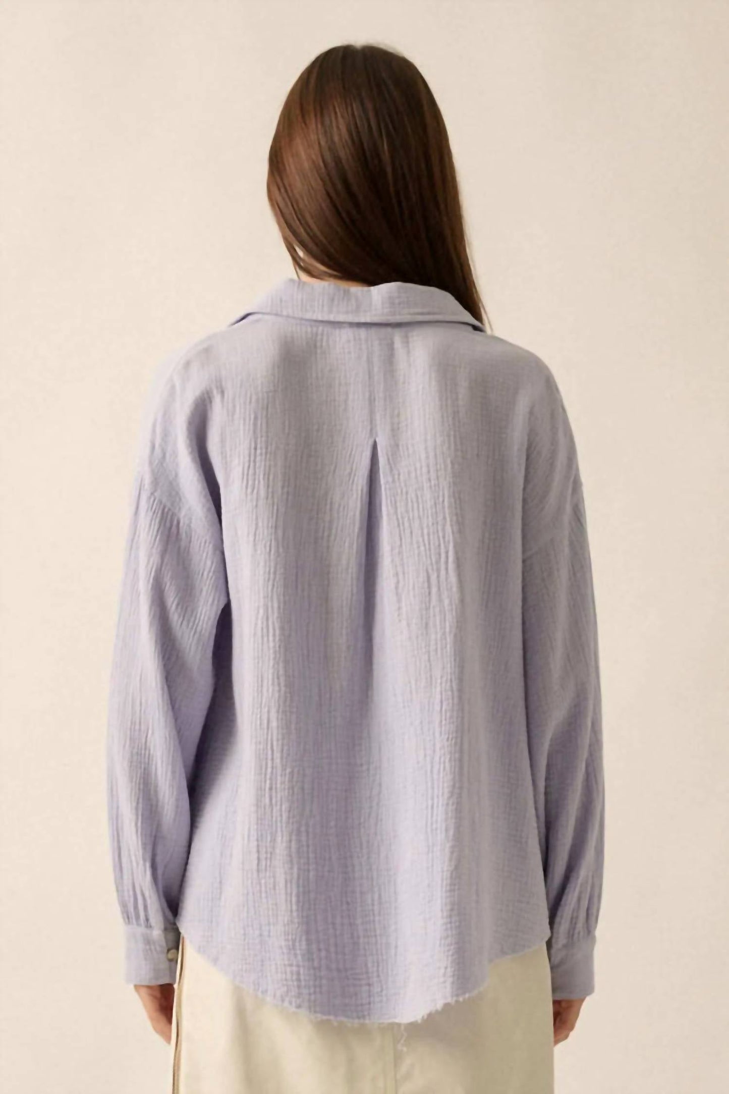 Promesa - Cotton Raw-edge Button-up Shirt