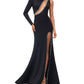 Ashleylauren - One Sleeve Jersey Gown