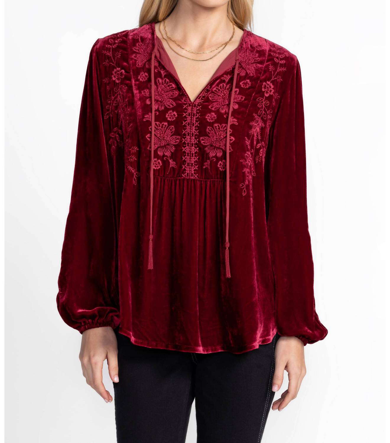 Johnny Was - Nyomi Curved Hem Prairie Blouse