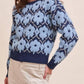 &Merci - Fuzzy Flower Crew Sweater