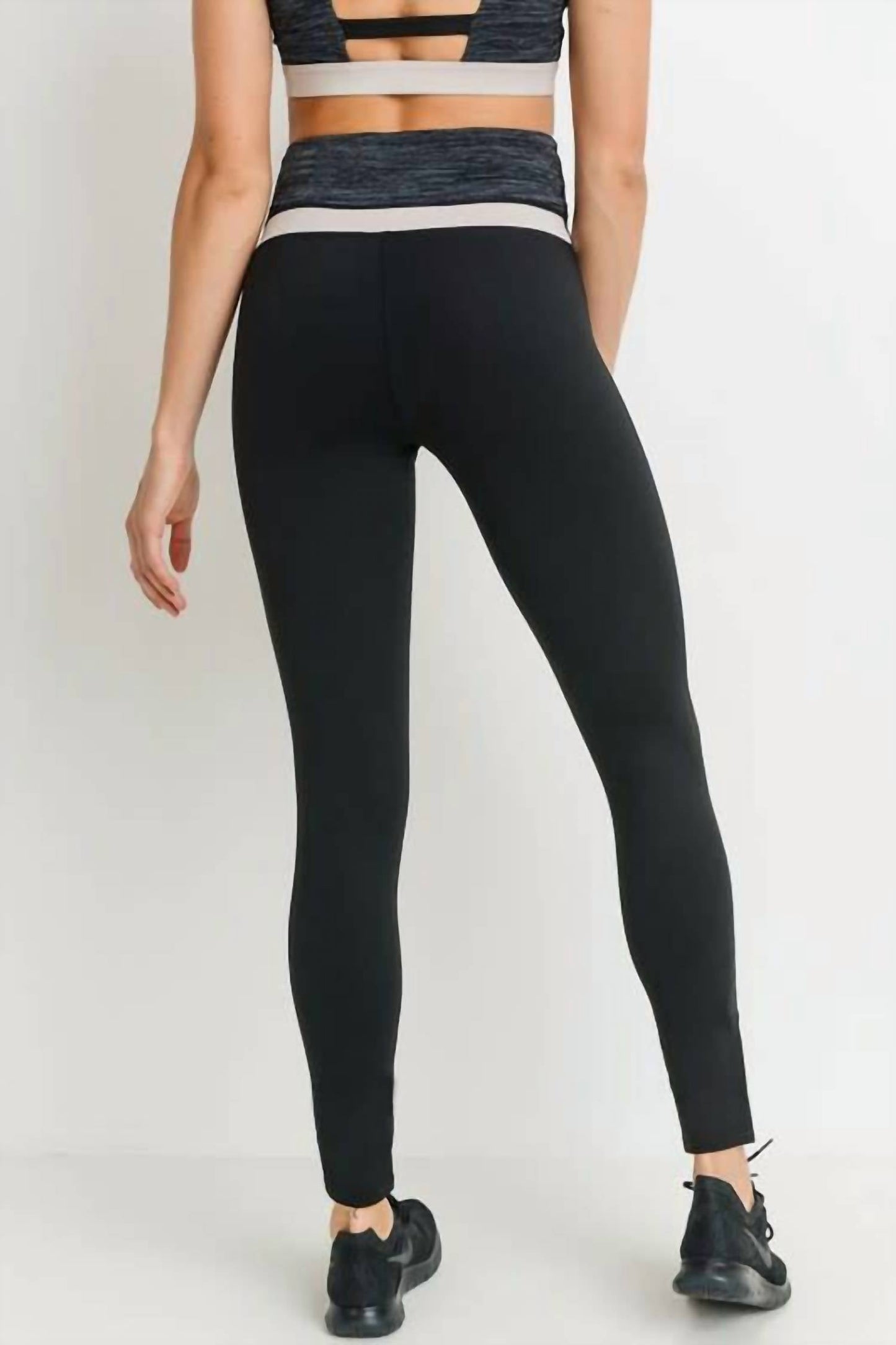 Mono B - Highwaist Colorblock Melange Full Legging