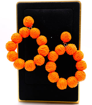 Brincos de argola com pôr do sol tropical – Brincos coloridos e chamativos
