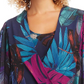 Blusa Karen Kane Estampada Frente Drapeada Multi