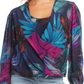 Blusa Karen Kane Estampada Frente Drapeada Multi