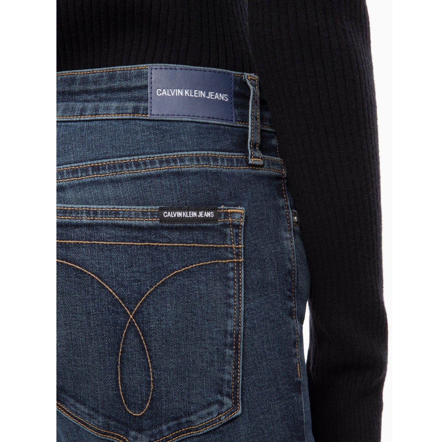 Calça Jeans Skinny Feminina Calvin Klein Cintura Média Azul Veneza Tamanho 66 x 76 cm