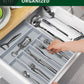 Basic Silverware Drawer Organizer, Gray