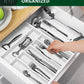 Basic Silverware Drawer Organizer, White