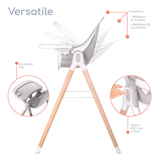 Children of Design 6 in 1 Deluxe High Chair with Cushion