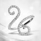 14k White Gold Diamond Open Flourish Style Ring (1/2 cttw)