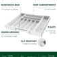 Silverware Drawer Organizer, White (9 Slots)