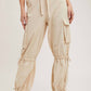 Bluivy - High-rise Drawstring Cargo Pants