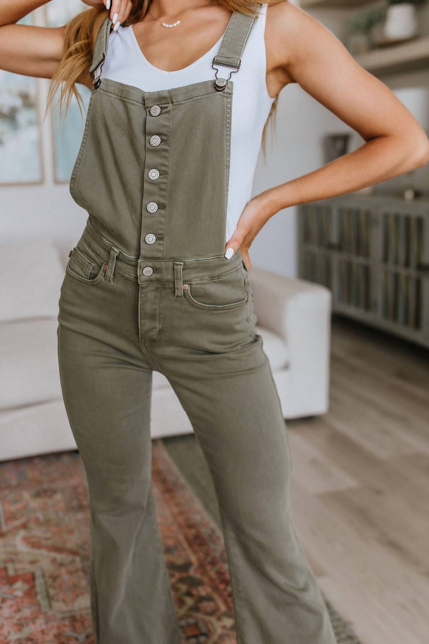 Judy Blue - Control Top Release Hem Overalls