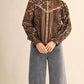 &Merci - Ruffle Collar Floral Botanical Blouse