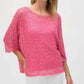 Joseph Ribkoff - Chenille Sweater Knit Open Stitch Two-piece Set
