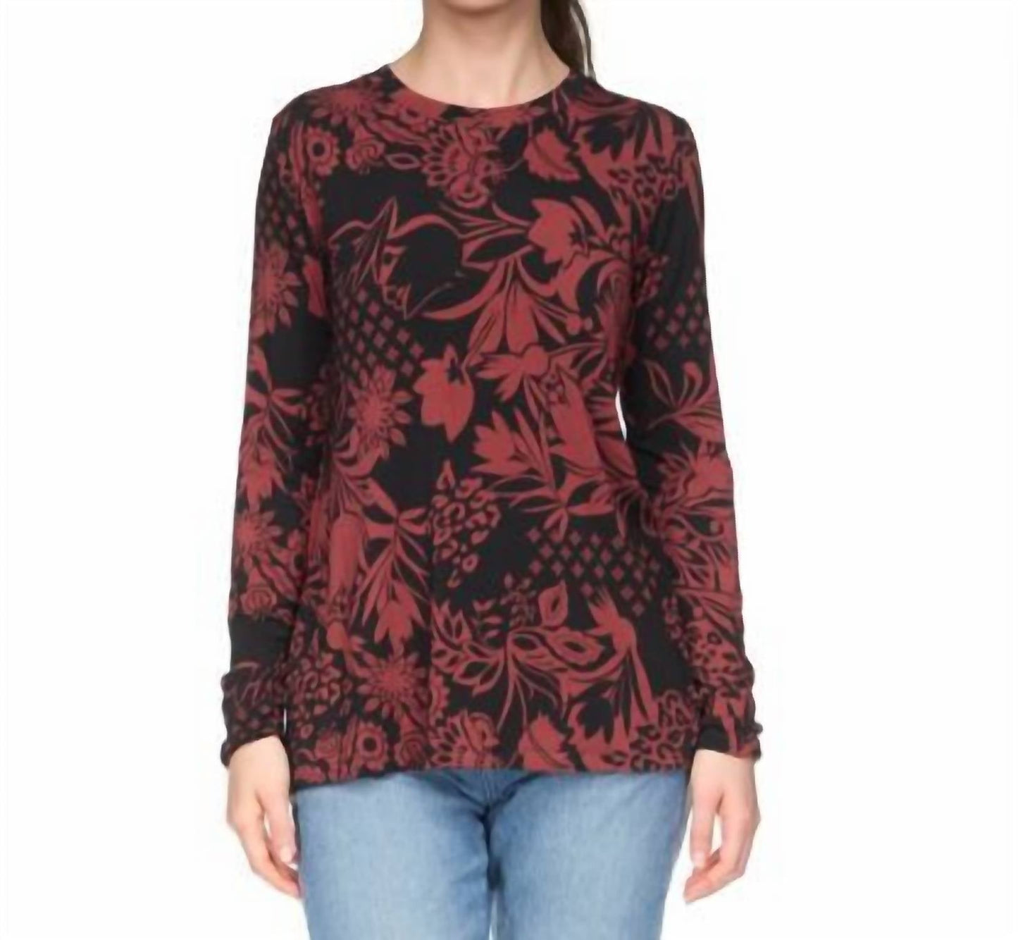 Johnny Was - ANIE FAVORITE LONG SLEEVE CREW NECK TEE