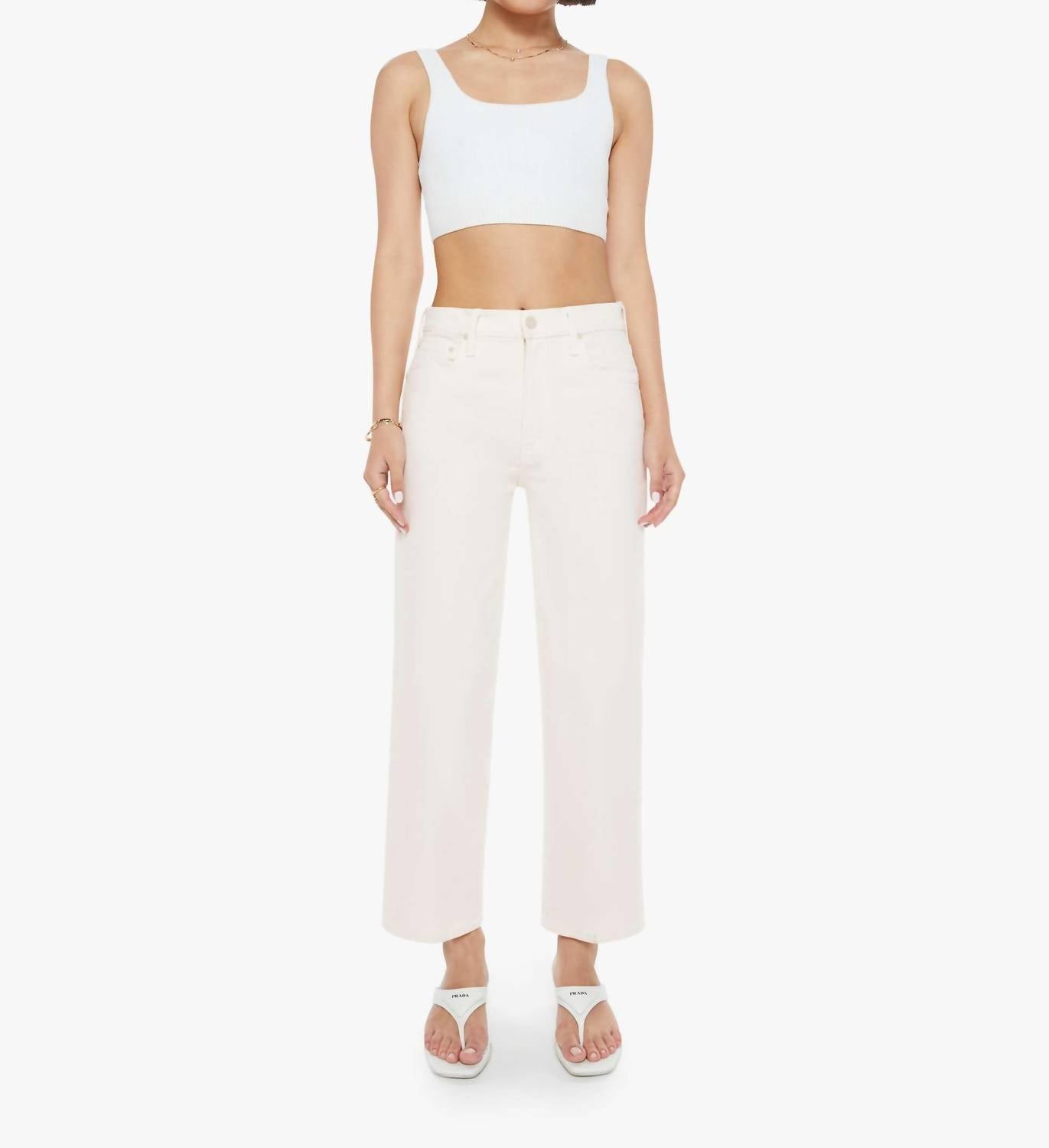 Mother - Rambler Zip Ankle Wide Straight Leg