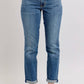 Judy Blue - Mid Rise Skinny Cuff Jeans