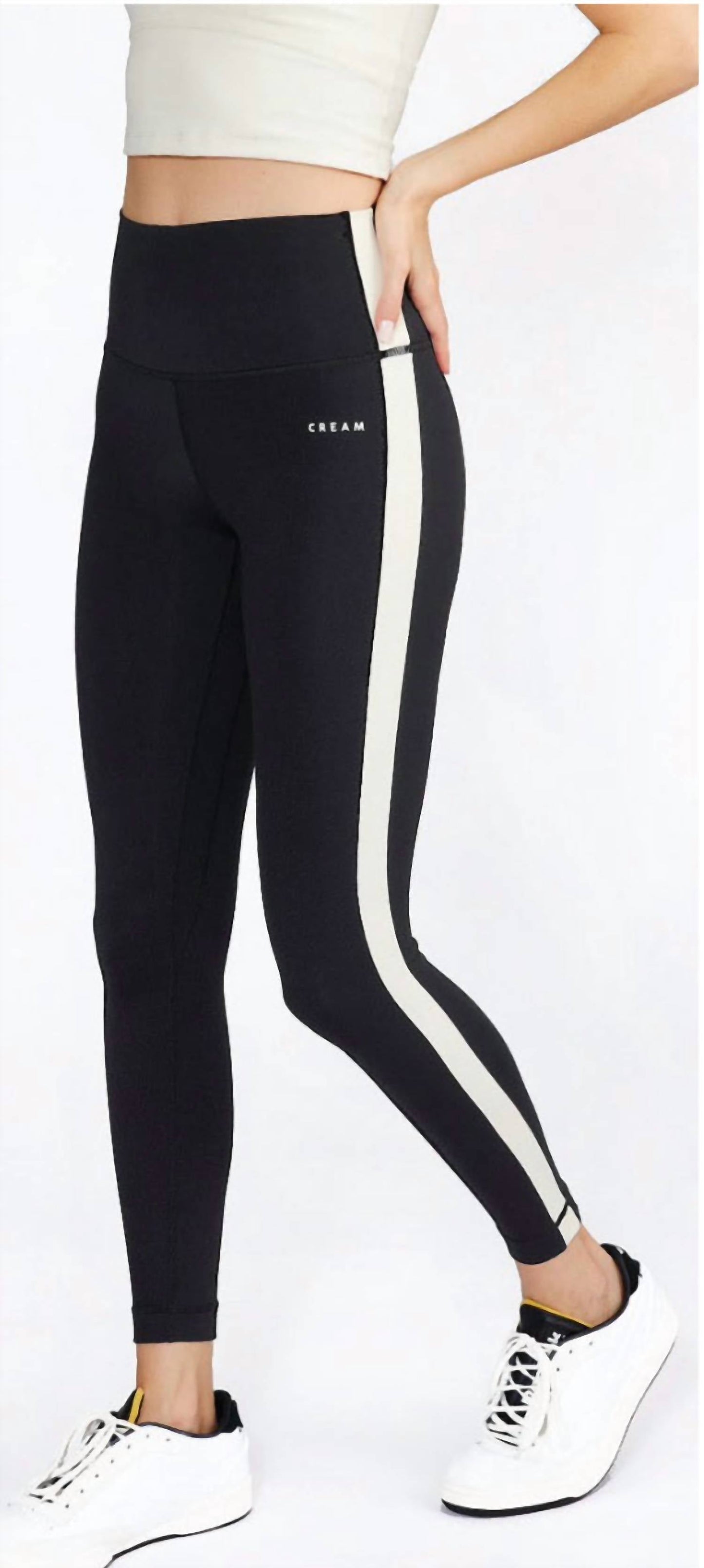 Cream Yoga - Hana Side Stripe Leggings