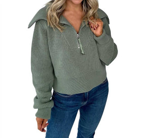 Varley - Pulôver de malha com meio zíper Mentone