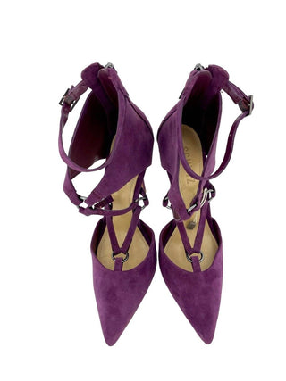 Schutz - Sapatos Femininos de Camurça, Couro, Bico Fino, Salto Agulha