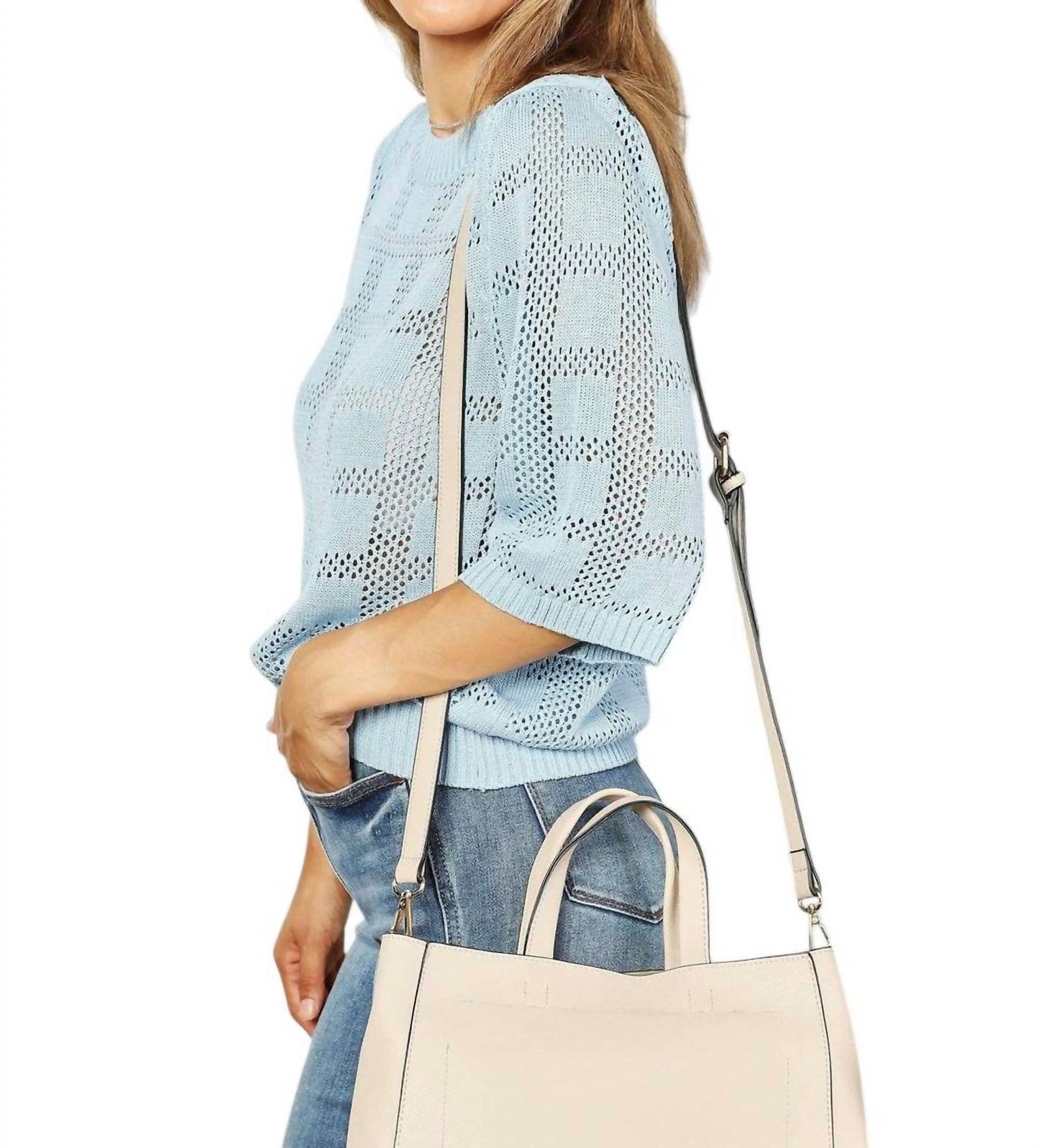 Double Take - Chic Ribbed Round Neck Knit Top