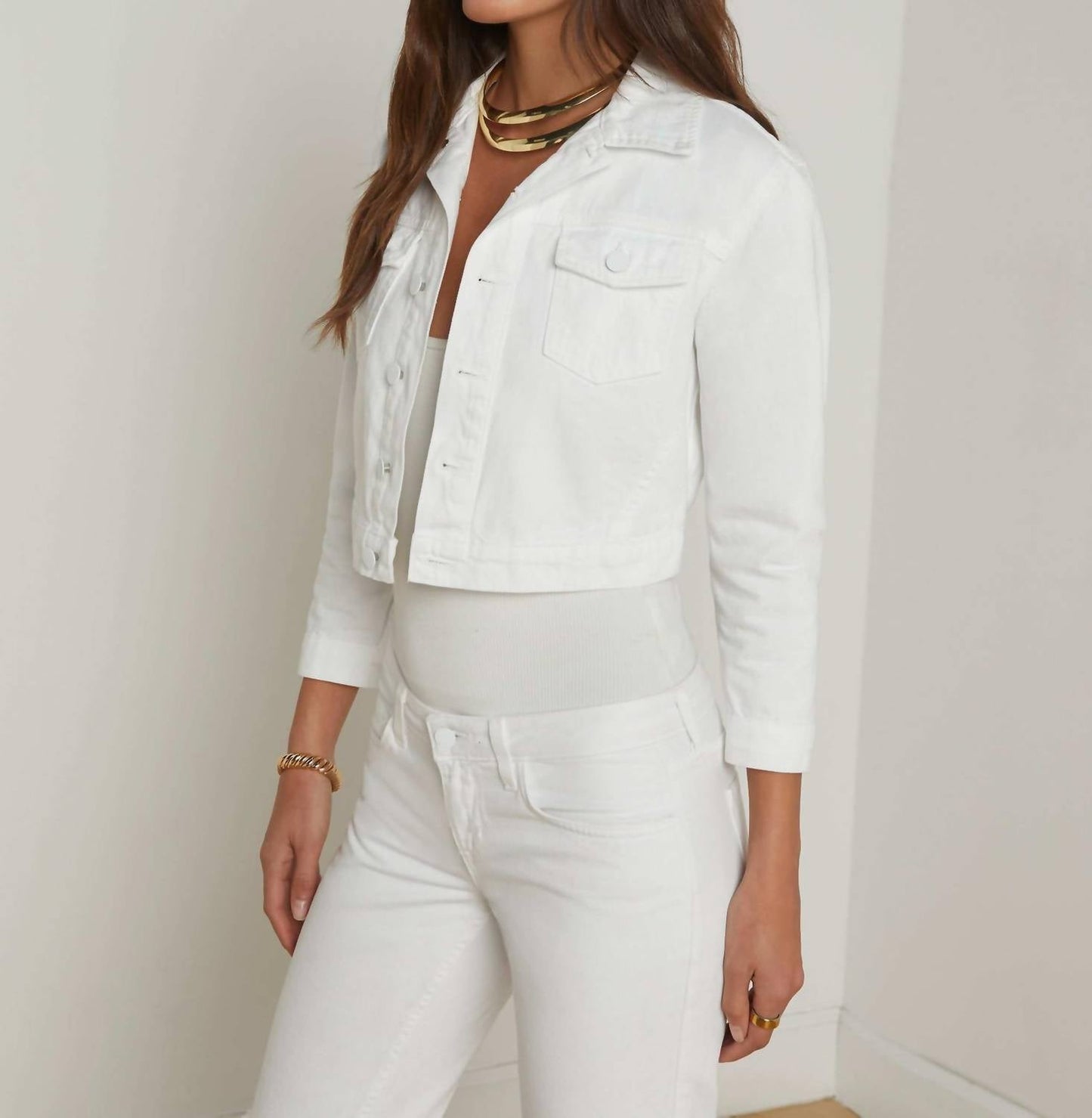 L'Agence - Koda Cropped Denim Jacket