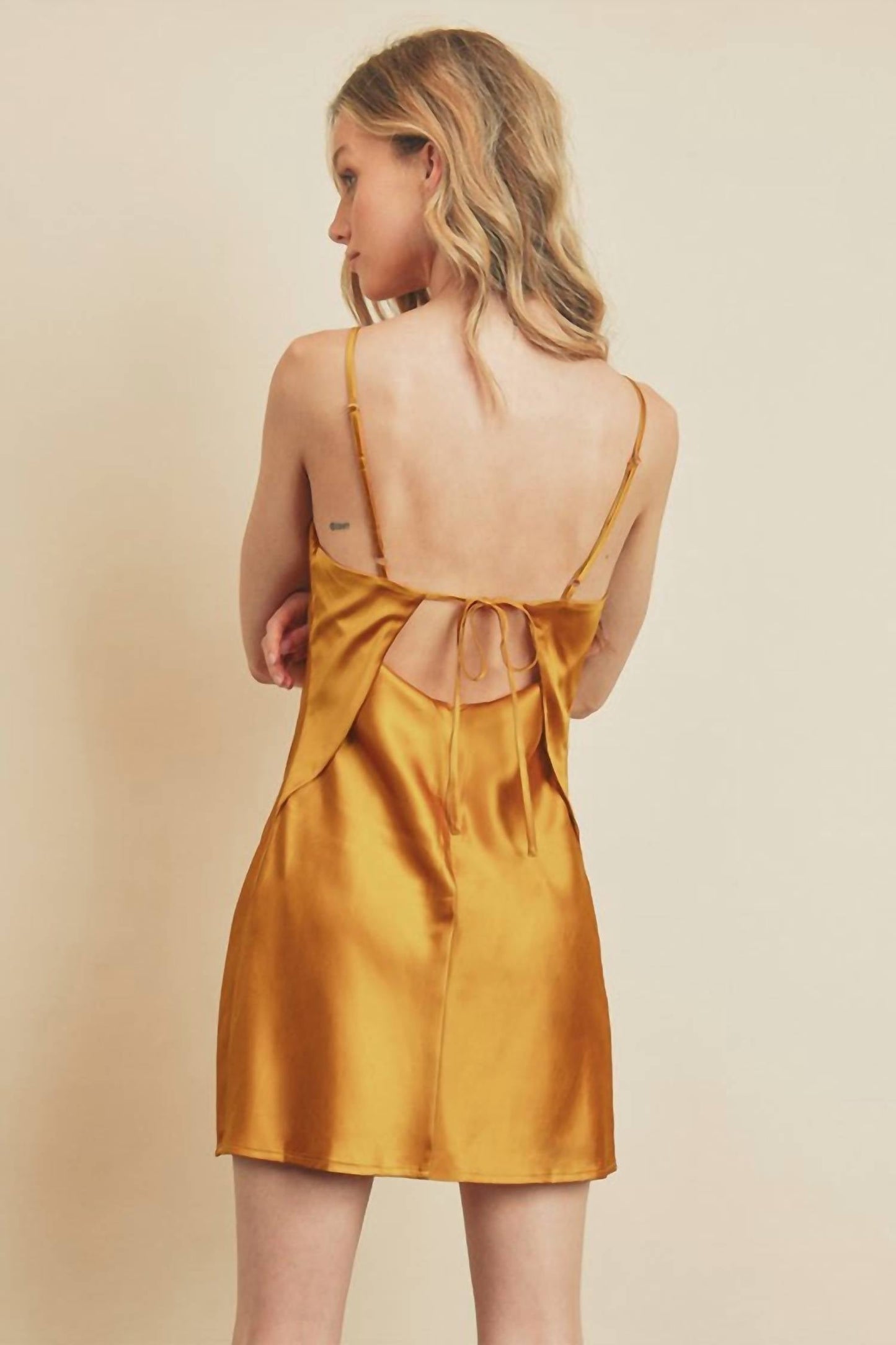 Dress Forum - Sleeveless Satin Mini Dress