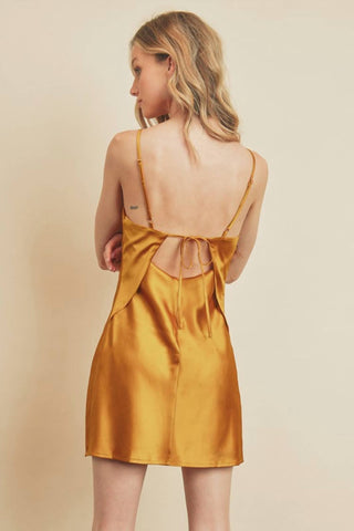 Dress Forum - Sleeveless Satin Mini Dress