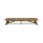 Outdoor Chaise Lounge With Adjustable Seating and Slat Panel - Yellow Brown