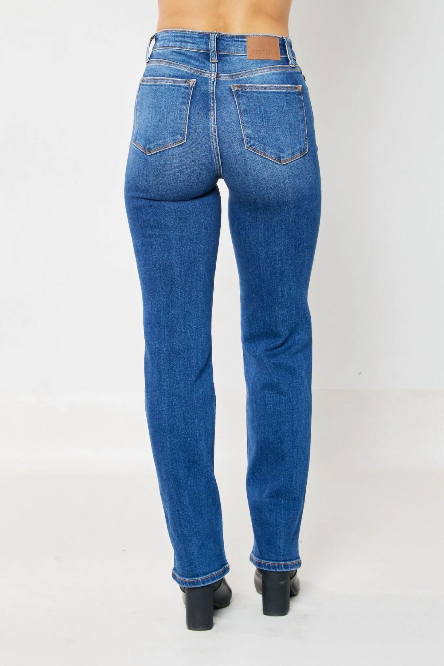 Judy Blue - High-waist Hidden Button-fly Dad Jean