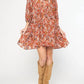 Entro - Floral Print Mini Dress