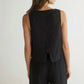 Bella Dahl - Sleeveless Boat Neck Split Back Top