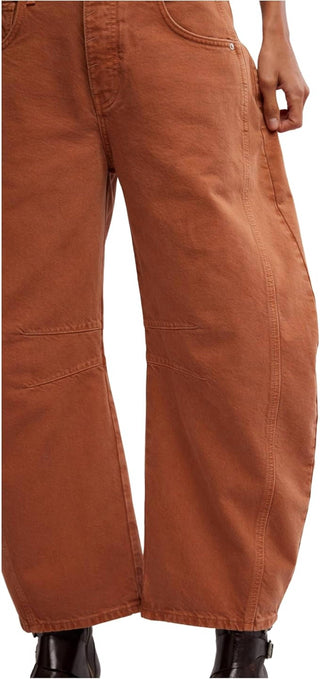 Free People - Calça Jeans Barril Boa Sorte