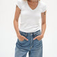 Lna - Fitted Ribbed V-neck Top