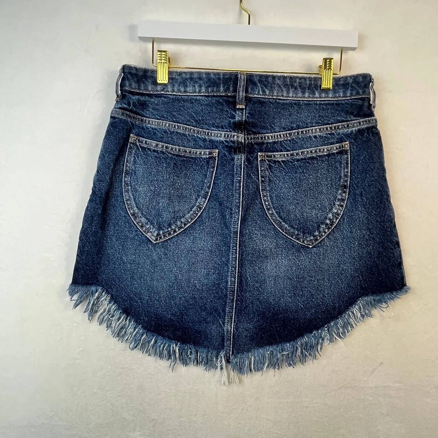 Free People - Women's Ultra-distressed Mini Teaspoon Jeans Skirt