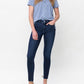 Judy Blue - Mid Rise Classic Crinkle Ankle Detail Skinny Denim Jeans