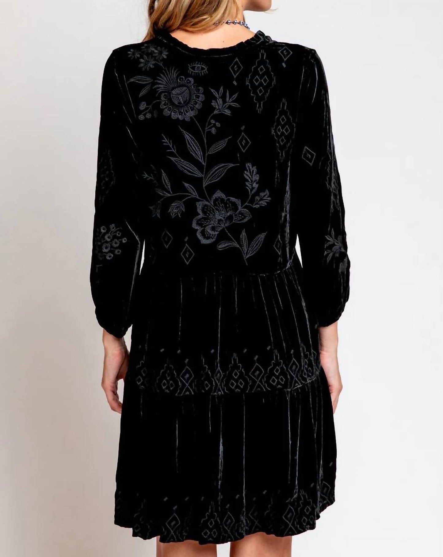 Johnny Was - Ivey Velvet Field Tiered Embroidery