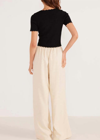 Minkpink - Camiseta Laura Scallop Knit