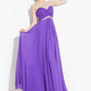 Rachel Allan - Beaded Sheer Neck Chiffon Prom Gown