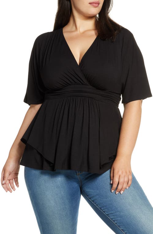 Kiyonna Promenade Top - Black Noir