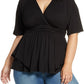 Kiyonna Promenade Top - Black Noir