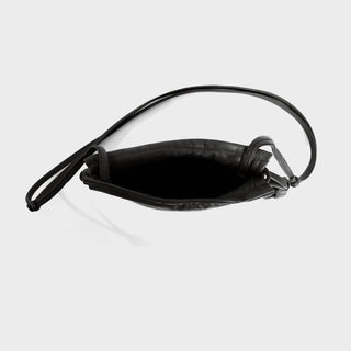 Lemiz - Bolsa feminina mini Bowie com cordão e tiracolo de couro